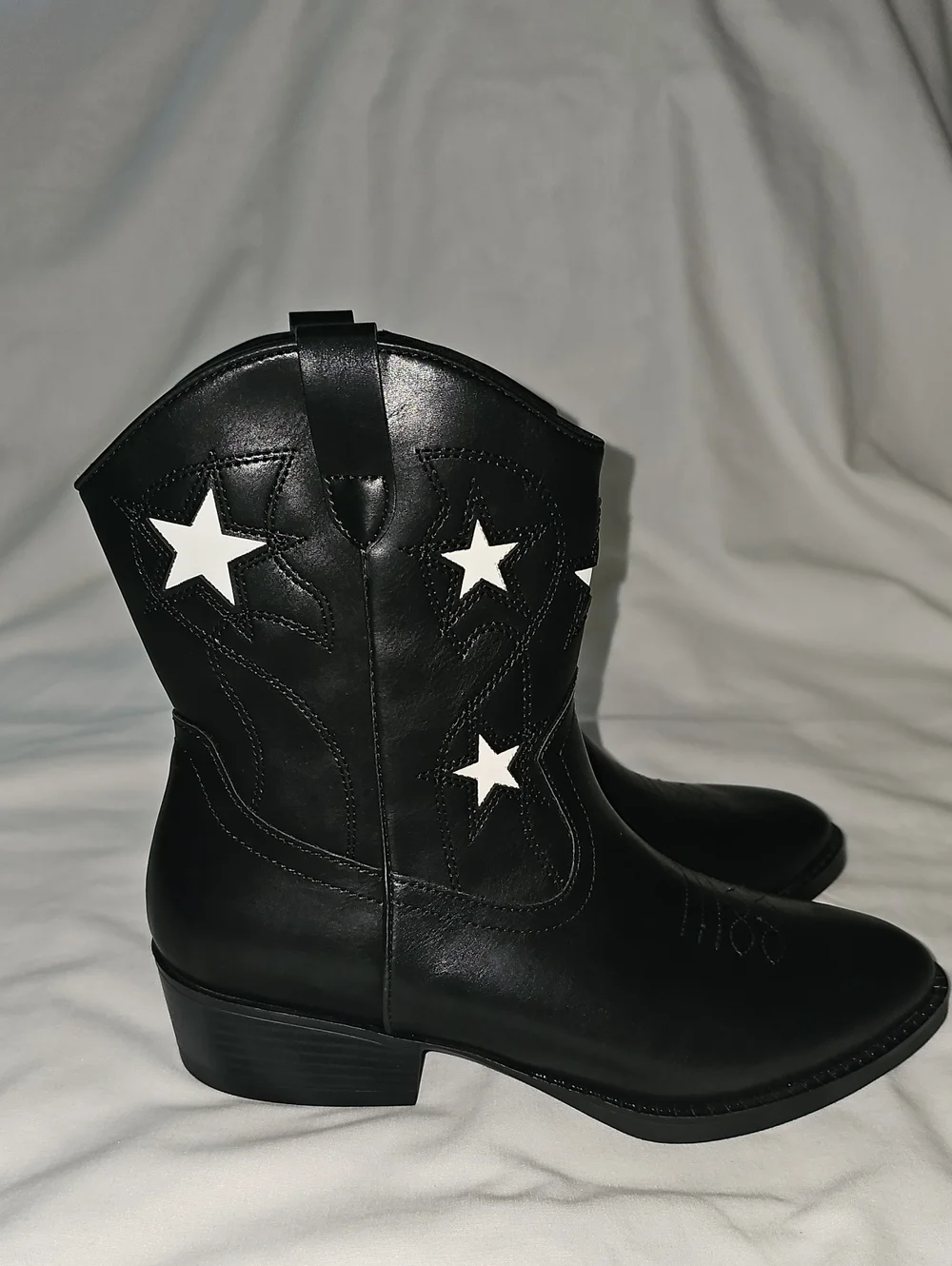 Wonder Nation Big Girls Size 6 Star Western Cowgirl Boots Black New